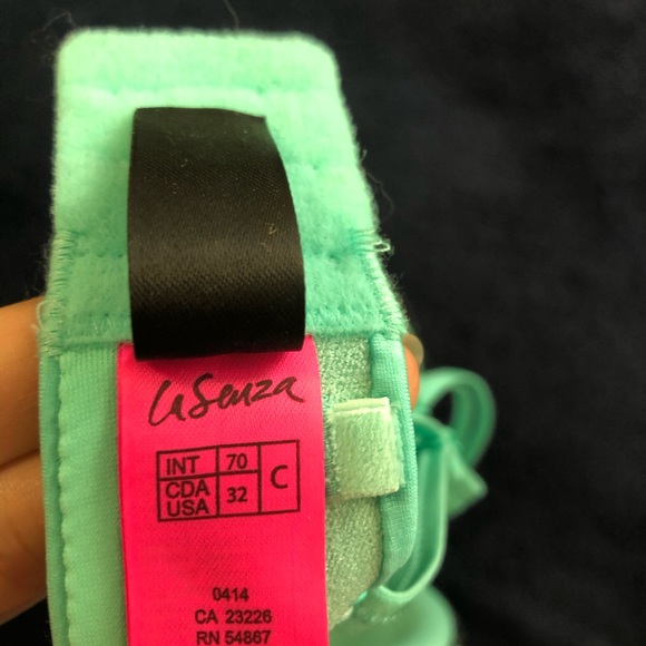 Mint Green with black lace bra - Picture 4 of 4